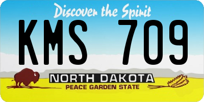 ND license plate KMS709