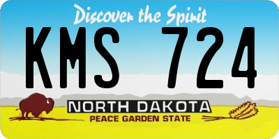 ND license plate KMS724