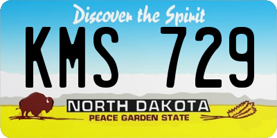 ND license plate KMS729