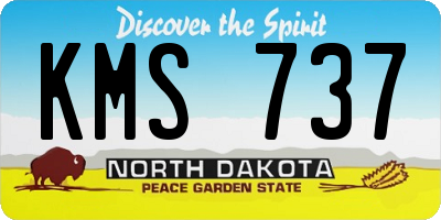 ND license plate KMS737