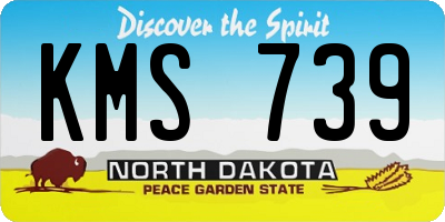 ND license plate KMS739