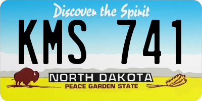 ND license plate KMS741