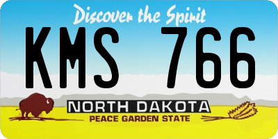 ND license plate KMS766