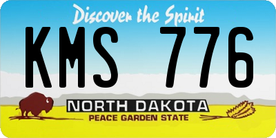 ND license plate KMS776
