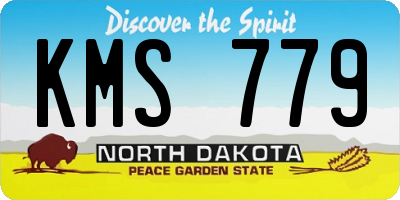 ND license plate KMS779