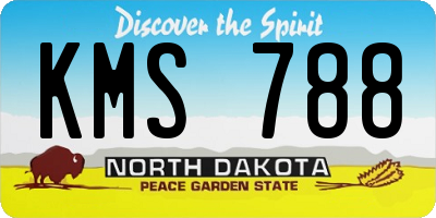 ND license plate KMS788