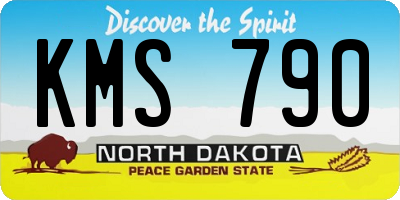 ND license plate KMS790