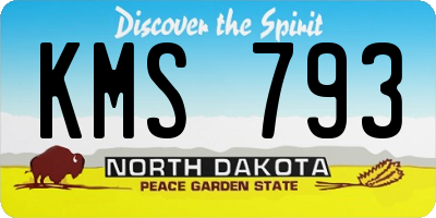 ND license plate KMS793