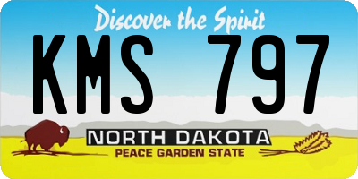 ND license plate KMS797