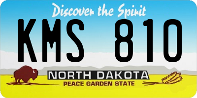 ND license plate KMS810