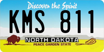 ND license plate KMS811