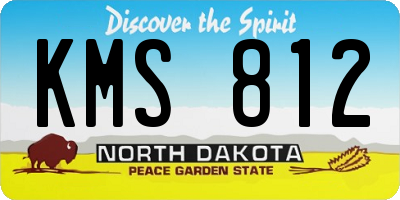 ND license plate KMS812