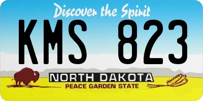 ND license plate KMS823