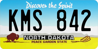 ND license plate KMS842