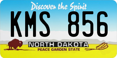 ND license plate KMS856