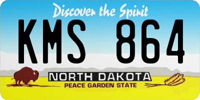 ND license plate KMS864