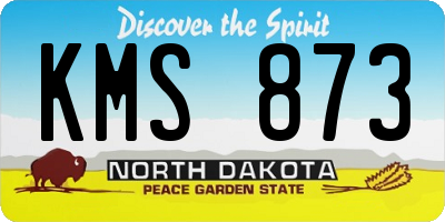 ND license plate KMS873