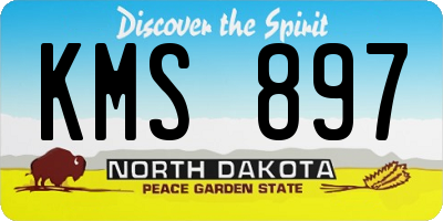 ND license plate KMS897