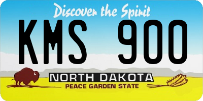 ND license plate KMS900