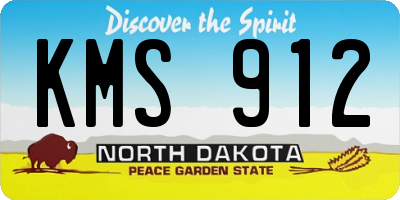 ND license plate KMS912