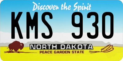 ND license plate KMS930