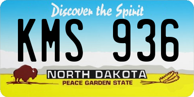 ND license plate KMS936