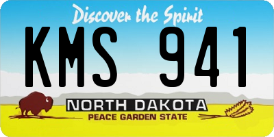 ND license plate KMS941
