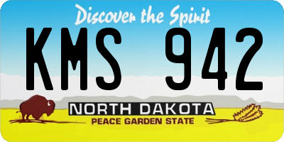 ND license plate KMS942