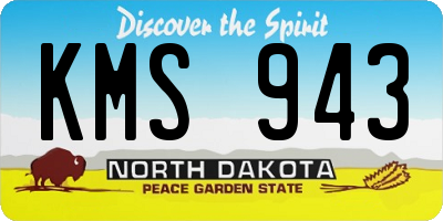 ND license plate KMS943