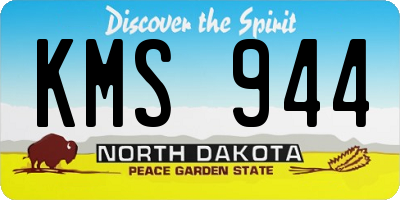 ND license plate KMS944