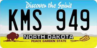 ND license plate KMS949
