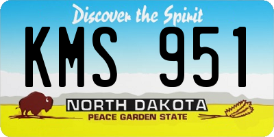 ND license plate KMS951