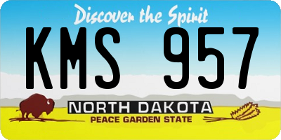 ND license plate KMS957