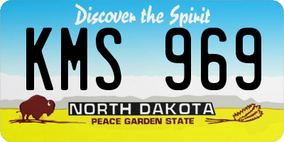 ND license plate KMS969