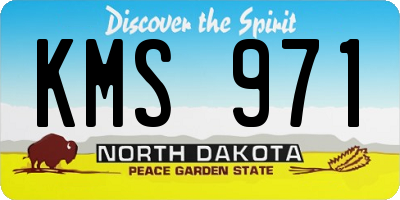ND license plate KMS971