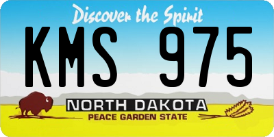 ND license plate KMS975