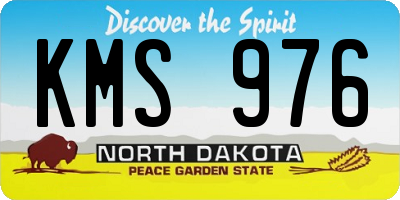 ND license plate KMS976