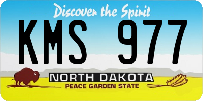 ND license plate KMS977