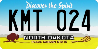 ND license plate KMT024