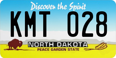 ND license plate KMT028