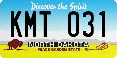 ND license plate KMT031