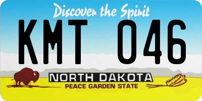 ND license plate KMT046