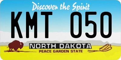 ND license plate KMT050