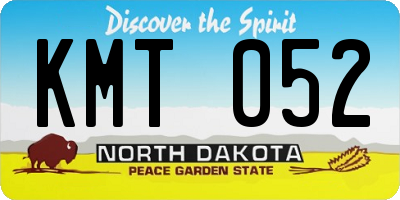 ND license plate KMT052