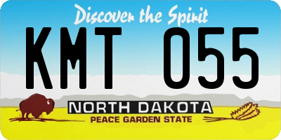 ND license plate KMT055