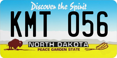 ND license plate KMT056