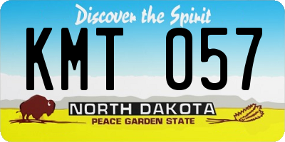 ND license plate KMT057