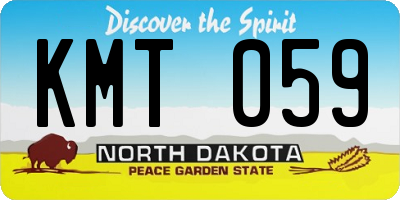 ND license plate KMT059