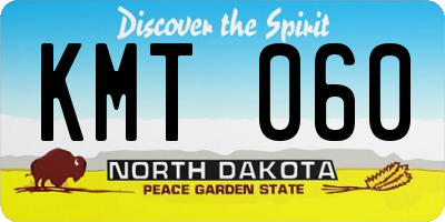 ND license plate KMT060