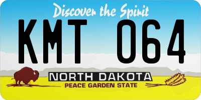 ND license plate KMT064